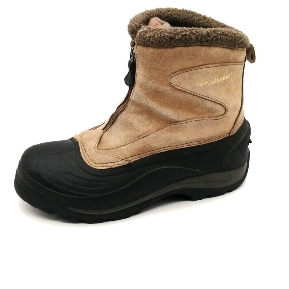 Columbia Tan and Black Winter Rain Boots